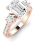 Primrose Emerald Diamond Engagement Ring (Lab Grown Igi Cert) rosegold
