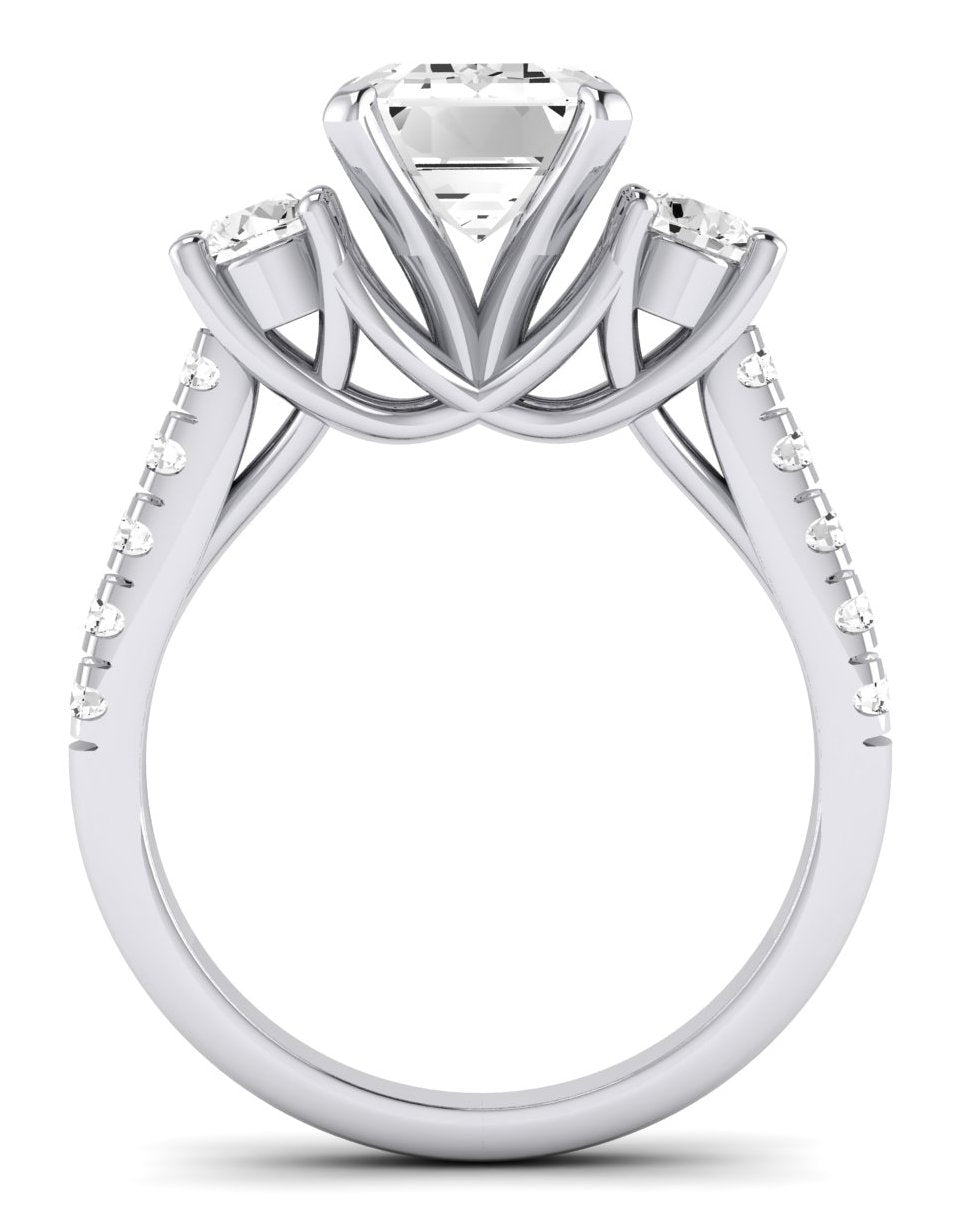 Primrose Emerald Diamond Engagement Ring (Lab Grown Igi Cert) whitegold