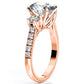 Primrose Oval Moissanite Engagement Ring rosegold