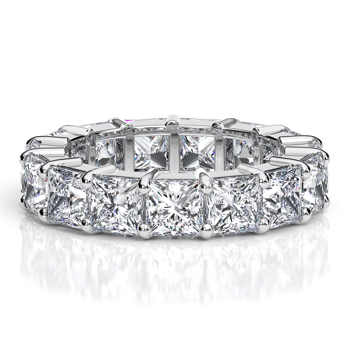 Princess Cut Lab Diamond Eternity Band