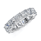 Princess Cut Moissanite Eternity Band