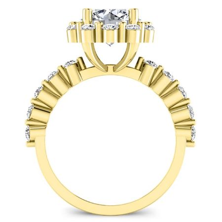 Privet Diamond Matching Band Only (engagement Ring Not Included) For Ring With Round Center yellowgold