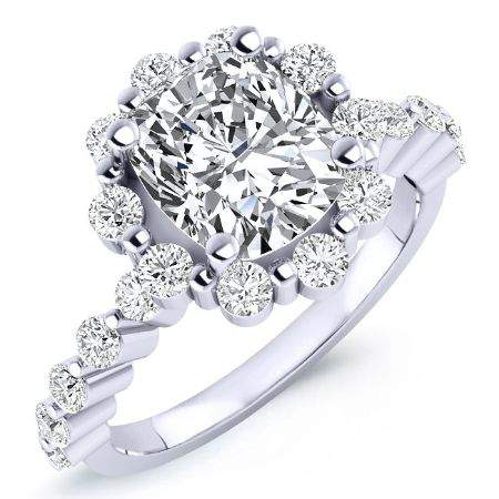 Privet Cushion Diamond Engagement Ring (Lab Grown Igi Cert) whitegold