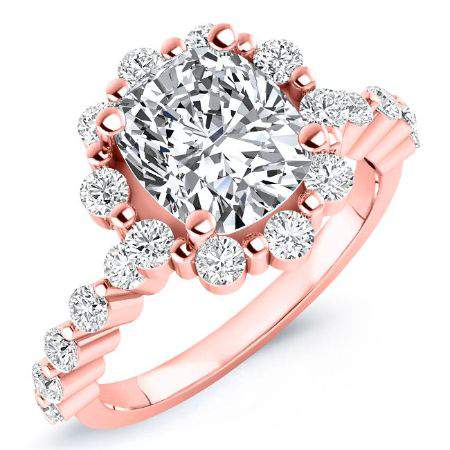 Privet Cushion Diamond Engagement Ring (Lab Grown Igi Cert) rosegold