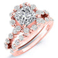 Privet Princess Moissanite Bridal Set rosegold