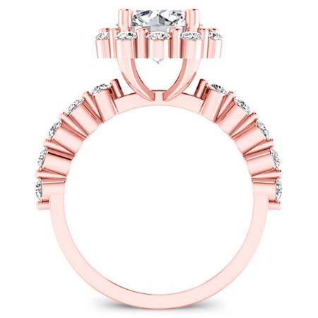 Privet Princess Moissanite Engagement Ring rosegold