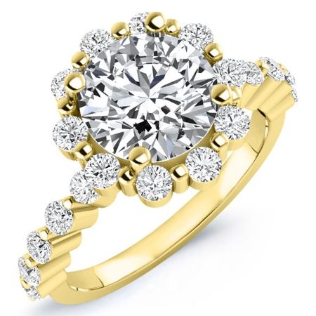 Privet Round Diamond Bridal Set (Lab Grown Igi Cert) yellowgold