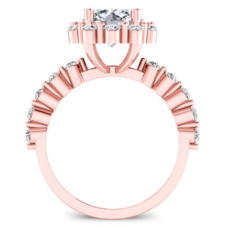 Privet Round Moissanite Engagement Ring rosegold