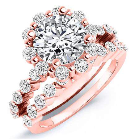 Privet Round Diamond Bridal Set (Lab Grown Igi Cert) rosegold