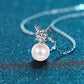 Queen Diamond & Pearl Necklace (Clarity Enhanced) whitegold