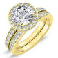 Quince Diamond Matching Band Only (engagement Ring Not Included) For Ring With Round Center yellowgold