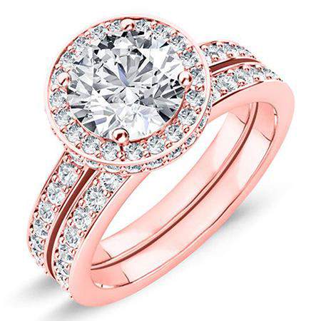 Quince Diamond Matching Band Only (engagement Ring Not Included) For Ring With Round Center rosegold