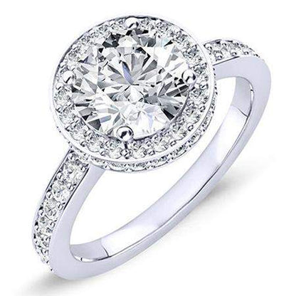 Quince Round Diamond Engagement Ring (Lab Grown Igi Cert) whitegold