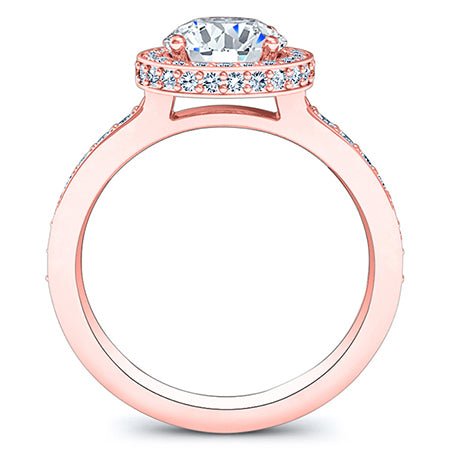 Quince Round Moissanite Bridal Set rosegold