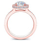 Quince Round Moissanite Bridal Set rosegold