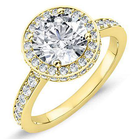 Quince Round Moissanite Engagement Ring yellowgold