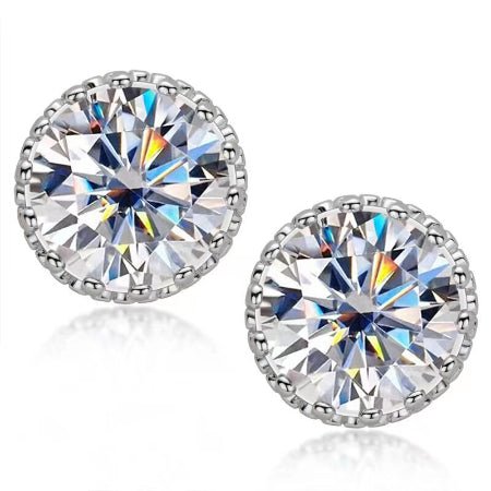 Quinn Moissanite Earrings whitegold