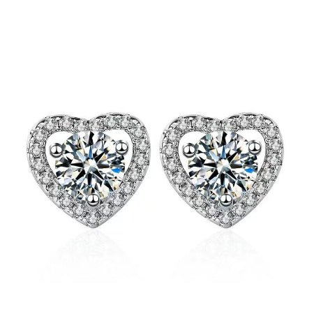 Rae Moissanite Earrings whitegold