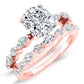 Redbud Cushion Diamond Bridal Set (Lab Grown Igi Cert) rosegold