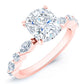 Redbud Cushion Diamond Bridal Set (Lab Grown Igi Cert) rosegold