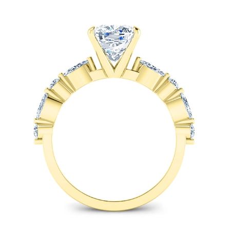 Redbud Cushion Diamond Engagement Ring (Lab Grown Igi Cert) yellowgold