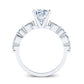 Redbud Cushion Diamond Bridal Set (Lab Grown Igi Cert) whitegold