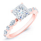 Redbud Princess Moissanite Bridal Set rosegold