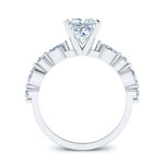 Redbud Princess Moissanite Engagement Ring whitegold