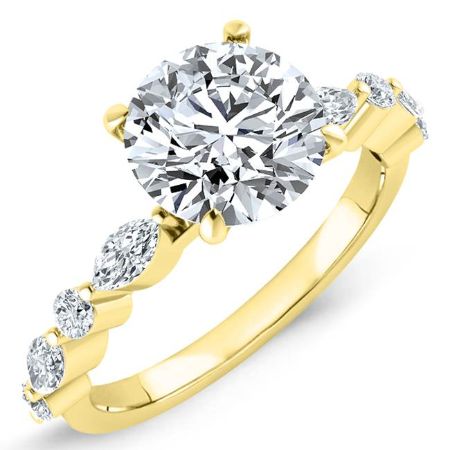 Redbud Round Diamond Engagement Ring (Lab Grown Igi Cert) yellowgold