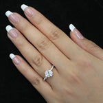 Redbud Round Moissanite Engagement Ring whitegold