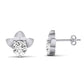 Reed Round Moissanite Stud Earrings whitegold