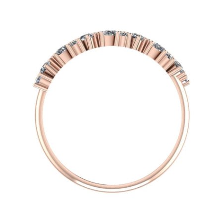 Rhodes Trendy Diamond Wedding Ring rosegold