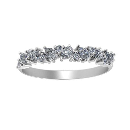 Rhodes Trendy Moissanite Wedding Ring whitegold