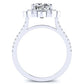 Rockrose Cushion Diamond Bridal Set (Lab Grown Igi Cert) whitegold