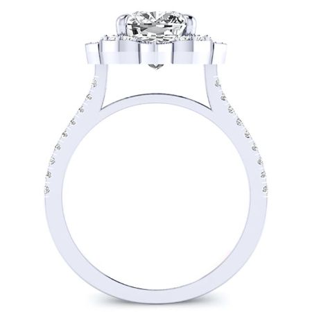 Rockrose Diamond Matching Band Only (engagement Ring Not Included) For Ring With Princess Center whitegold