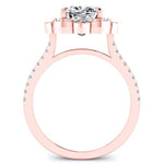 Rockrose Cushion Diamond Bridal Set (Lab Grown Igi Cert) rosegold