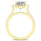 Rockrose Princess Diamond Engagement Ring (Lab Grown Igi Cert) yellowgold