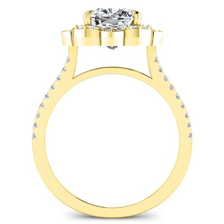 Rockrose Princess Diamond Engagement Ring (Lab Grown Igi Cert) yellowgold