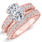 Romy Cushion Moissanite Bridal Set rosegold