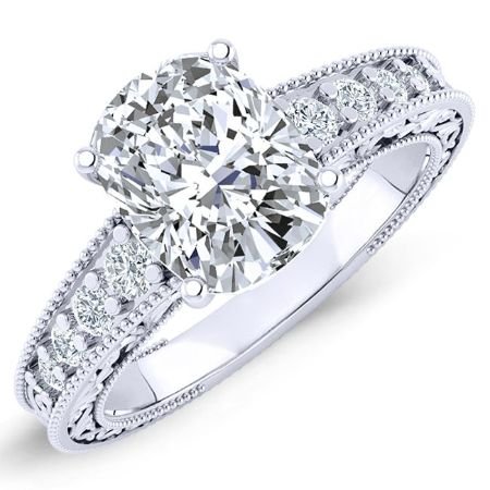 Romy Cushion Moissanite Bridal Set whitegold