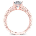 Romy Diamond Matching Band Only (engagement Ring Not Included) For Ring With Cushion Center rosegold