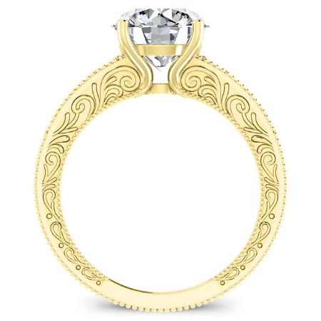 Romy Diamond Matching Band Only (engagement Ring Not Included) For Ring With Round Center yellowgold