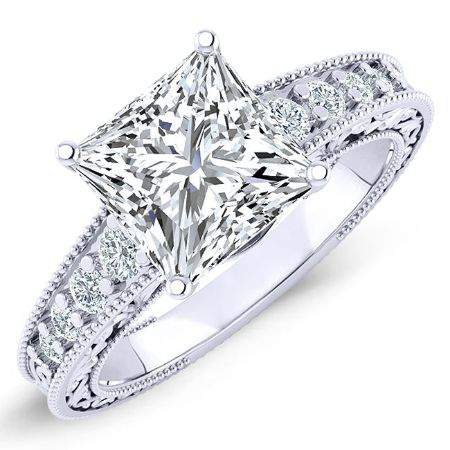 2.00 ct - Romy - GIA Natural Princess Diamond Engagement Ring