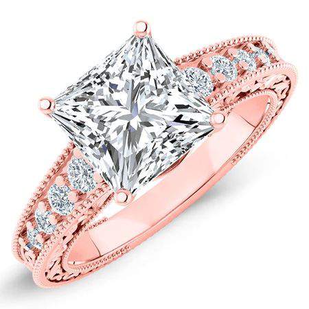 Romy Princess Diamond Engagement Ring (Lab Grown Igi Cert) rosegold