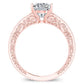 Romy Diamond Matching Band Only (engagement Ring Not Included) For Ring With Cushion Center rosegold