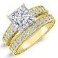 Romy Diamond Matching Band Only (engagement Ring Not Included) For Ring With Princess Center yellowgold