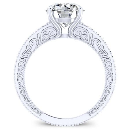 Romy Round Moissanite Bridal Set whitegold