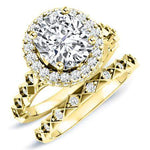 Rosanna Cushion Diamond Bridal Set (Lab Grown Igi Cert) yellowgold