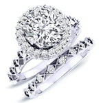 Rosanna Cushion Diamond Bridal Set (Lab Grown Igi Cert) whitegold