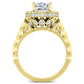 Rosanna Cushion Moissanite Bridal Set yellowgold